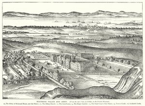 Holyrood Palace and Abbey (gravering) av English School