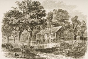Hjemmet til historikeren, William H. Prescott, Pepperill, nær Boston, ca. 1870, fra 