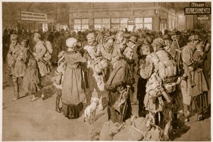 Hjemme i permisjon: Etter ankomsten av skyttergravspesialen ved endestasjonen i London, 1914-19 av English School