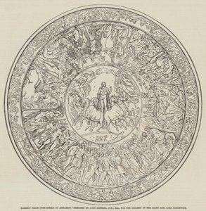 Homeric Table, the Shield of Achilles, designet av John Henning, Junior, Esquire (gravering) av English School