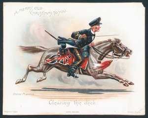Horse Marines julekort av English School