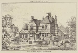 House Park Street Bridgend, for W J Lewis Esquire (gravering) av English School