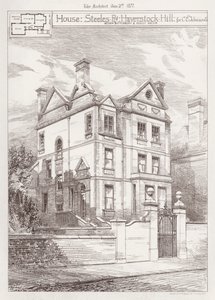 House, Steeles Road, Haverstock Hill, for CE Johnson (gravering) av English School