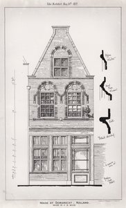 Hus i Dordrecht, Holland (gravering) av English School