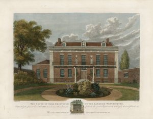 House of the Earl Grosvenor på Bankside, Westminster. Nedlagt i 1809 av English School