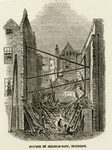 Hus i Middle-Row Holborn av English School