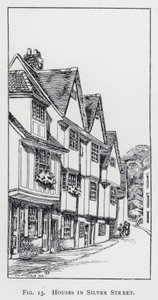 Hus i Silver Street (gravering) av English School