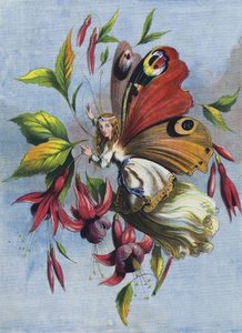 Hvordan Lady Butterfly tilbrakte dagen (fargelitografi) av English School
