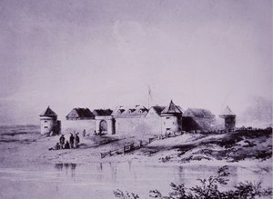 Hudson's Bay Company, Upper Fort Garry i 1845 av English School