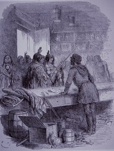 Hudson's Bay-selskapets handelspost i 1845 av English School