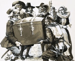 Hugo Grotius rømmer fra festningsfengselet til Loevateyn av English School
