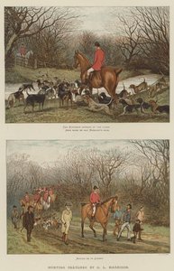 Jaktskisser (chromolitho) av English School
