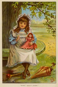 "Tysj! Dolly sover" (farge litho) av English School