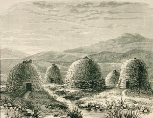 Hytter i Uig i ca. 1880, fra 