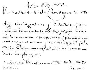 I. A. De Thou von English School