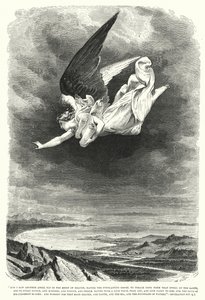 Jeg så en annen engel fly midt i himmelen, Åpenbaring XIV, 6, 7 (gravering) av English School