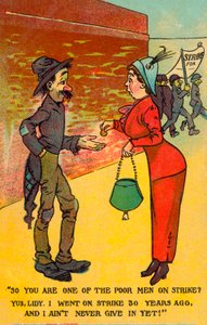 Jeg streiket for 30 år siden, og jeg gir aldri opp ennå (farge litho) av English School