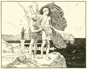 Icarus (blekk på papir) av English School