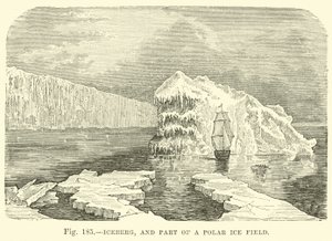 Isfjell, og en del av et polar isfelt av English School