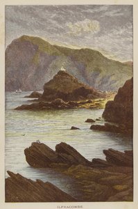 Ilfracombe (farget gravering) av English School