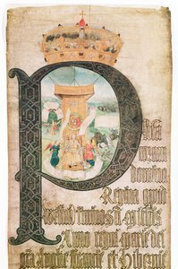 Opplyst initial, Coram Rege Rolls av English School