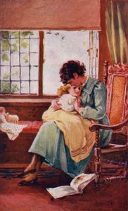 Illustrasjon for A World of Girls av L T Meade (farge litho) av English School