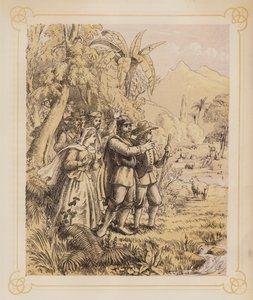 Illustrasjon til Bunyans Pilegrimsreise (lito) av English School