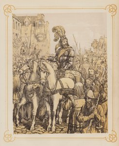 Illustrasjon til John Bunyans Hellige krig (lito) av English School