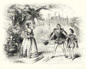 Illustrasjon for Les Huguenots av Giacomo Meyerbeer (gravering) av English School