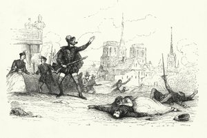 Illustrasjon for Les Huguenots av Giacomo Meyerbeer (gravering) av English School