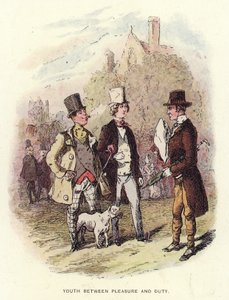Illustrasjon for Pendennis av Thackeray av English School