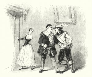 Illustrasjon for Barberen i Sevilla av Rossini (gravering) av English School