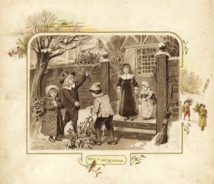 Illustrasjon for The Coming Of Father Christmas av English School