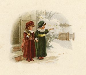 Illustrasjon for The Coming Of Father Christmas av English School