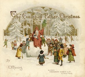 Illustrasjon for The Coming Of Father Christmas av English School