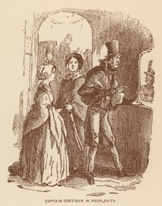 Illustrasjon til Pendennis#39; historie av Thackeray (litografi) av English School