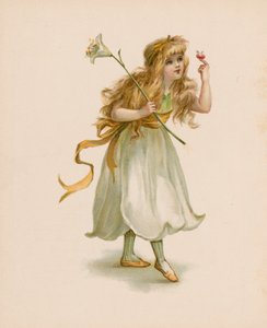 Illustrasjon for The Language Of Flowers (chromolitho) av English School
