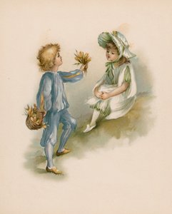 Illustrasjon til Blomsternes språk (chromolitho) av English School