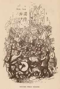 Illustrasjon for The Newcomes av Thackeray (litho) av English School