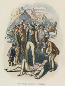 Illustrasjon for The Newcomes av Thackeray (litho) av English School