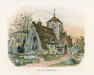 Illustrasjon for The Old Curiosity Shop av English School