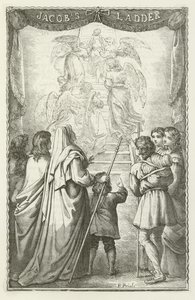 Illustrasjon for The Pilgrims Progress av John Bunyan av English School