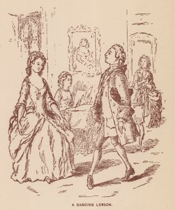 Illustrasjon for The Virginians av Thackeray (litho) av English School