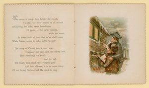 Illustrasjon til Tidings Of Joy av Dora Ross (fargelitografi) av English School