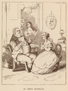Illustrasjon for Vanity Fair av Thackeray (litho) av English School