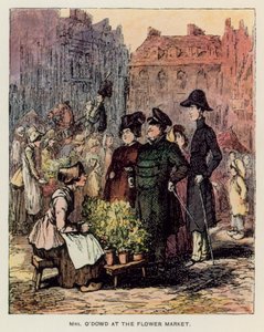 Illustrasjon for Vanity Fair av Thackeray (litho) av English School