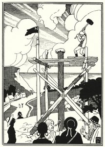 Illustrasjon for eventyrene til Baron Munchausen (gravering) av English School