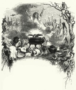 Illustrasjon for balletten, La Sylphide (gravering) av English School