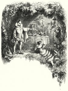 Illustrasjon for balletten, Le Diable boiteux eller Djevelen på to pinner (gravering) av English School