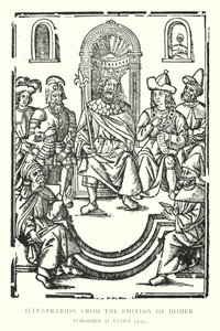 Illustrasjon fra utgaven av Homer, utgitt i Venezia 1525 (litho) av English School